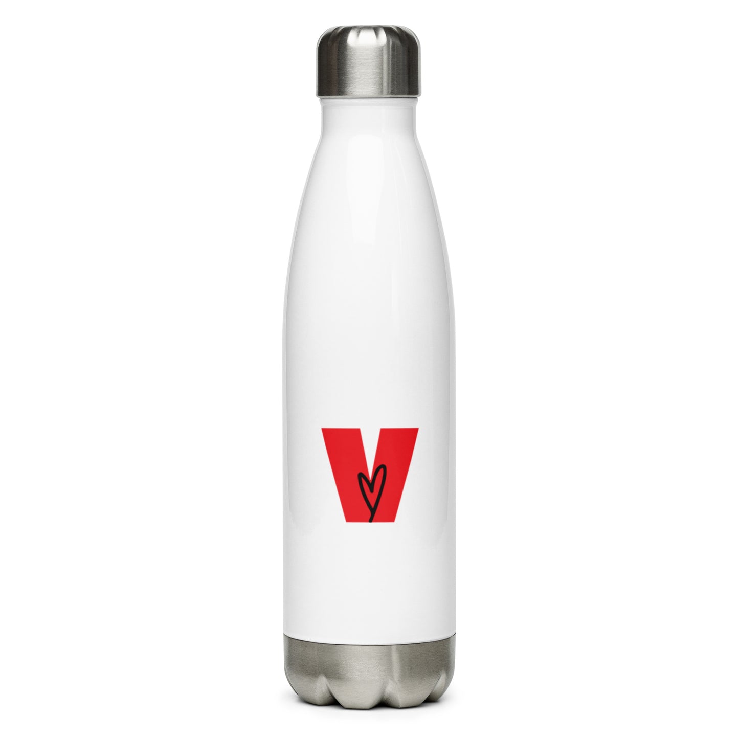 Radiate Positive Vibes With "V" Stainless Steel Water Bottle