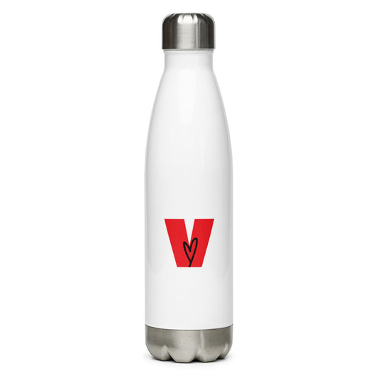 Radiate Positive Vibes With "V" Stainless Steel Water Bottle