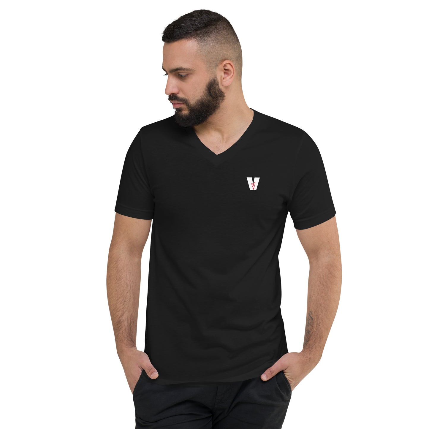 Radiating Real Short Sleeve V-Neck T-Shirt