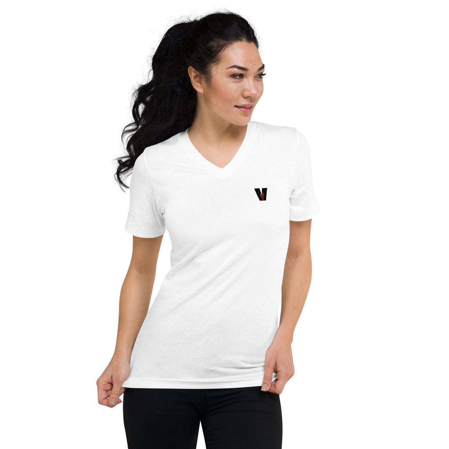 Radiating Real Short Sleeve V-Neck T-Shirt