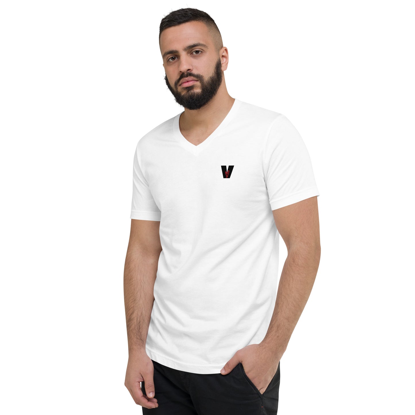 Radiating Real Short Sleeve V-Neck T-Shirt